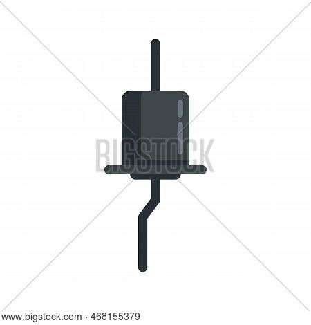 Panel Diode Icon Flat Vector. Semiconductor Light. Resistor Power Isolated