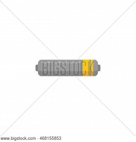 Electronic Capacitor Icon Flat Vector. Component Resistor. Circuit Resistor Isolated