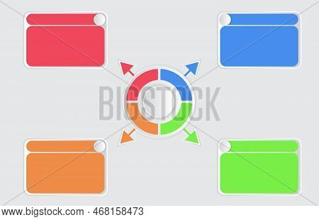 Infographic Template Of Mind Mapping Folder Modern Diagram Topic , Presentation Infographic Vector