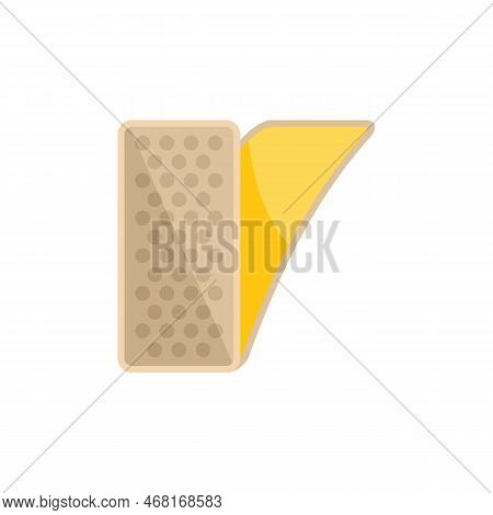 Wax Label Icon Flat Vector. Gold Seal. Golden Wax Isolated