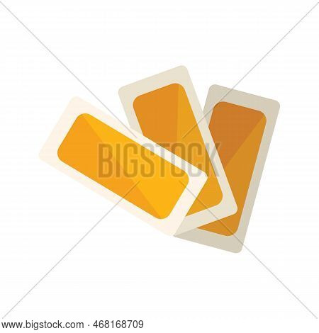 Wax Seal Stamp Icon Flat Vector. Gold Sugar. Depilation Label Isolated