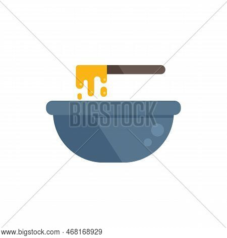 Wax Depilation Bowl Icon Flat Vector. Stamp Gold. Hair Removal Isolated