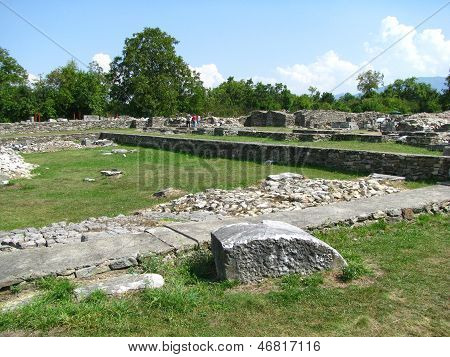 Ancient Ruins from Colonia Ulpia Traiana Augusta Dacica Sarmizegetusa in Romania