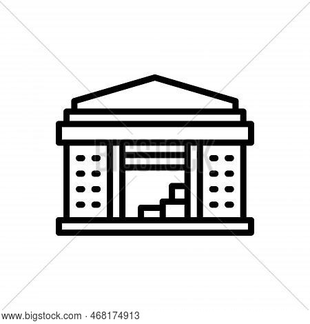 Black Line Icon For Depot Storage House Home Service Warehouse Storehouse Godown Pantry Storage-plac