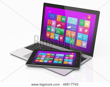 Ordinateur mobilité et Tablet Pc. Intrface