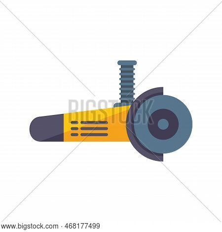Grinding Tool Icon Flat Vector. Angle Cutter. Grinder Machine Isolated