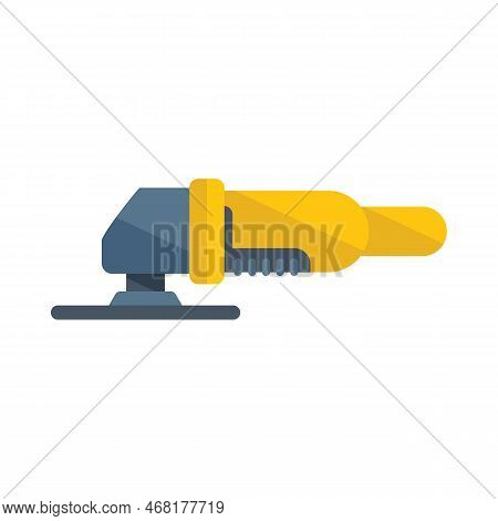 Factory Grinding Machine Icon Flat Vector. Grinder Tool. Angle Cutter Isolated