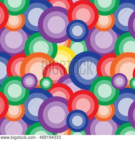 Geometric Abstract Pattern Of Dark Cornflower Blue, Blue Yonder, Golden Yellow, Maximum Purple, Purp