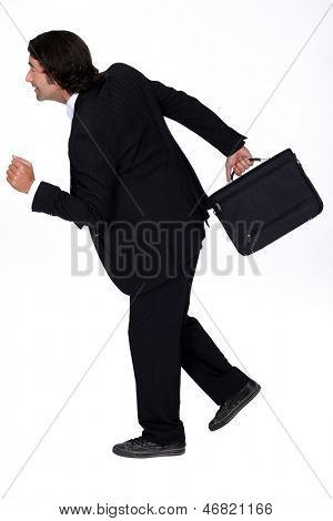forretningsmand i en fart