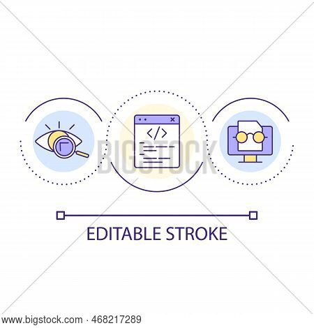 Improve Code Readability Loop Concept Icon. Computer Science Abstract Idea Thin Line Illustration. P