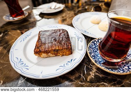 Kazandibi, A Turkish Dessert And Type Of Caramelized Milk Pudding. Developed In The Ottoman Palace A