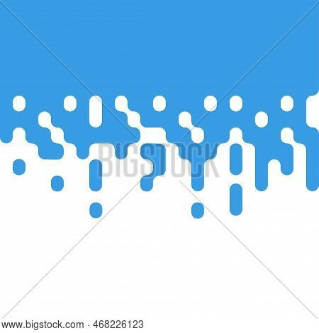 Abstract Rounded Transition Halftone Lines. Vector Background