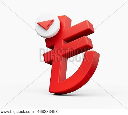 Turkish Lira Reduction Symbol, Cost Decrease Icon. Reduce Debt Business Sign 3d Illustration