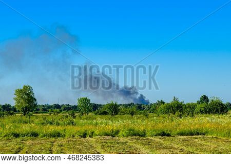 View Of Smoke After Missile Attack On Civil Objects In City Kremenchuk, Ukraine