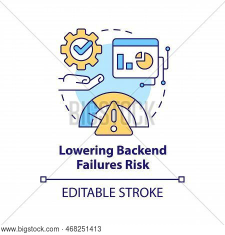 Lowering Backend Failures Risk Concept Icon. High Digital Service Performance Abstract Idea Thin Lin