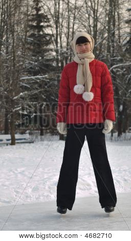 Girl Skating On Ice