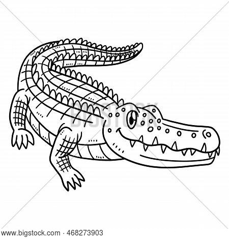 A Cute And Funny Coloring Page Of Mother Crocodile. Provides Hours Of Coloring Fun For Children. Col