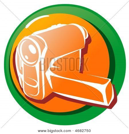 Web Icon Button. Kamera.