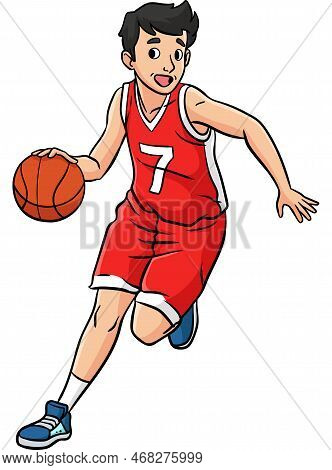 This Cartoon Clipart Shows A Basketball Illustration.