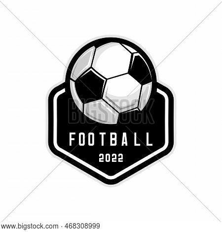 Football Club Logo Illustration Vector, Ball Vector Berlatar Putih