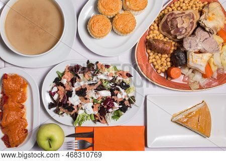 Set Of Typical Spanish Food