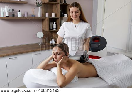 Endosphere Therapy Of Female Body By Cosmetologist In Beauty Salon