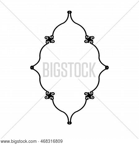 Black Frame With Wavy Line For Pfoto
