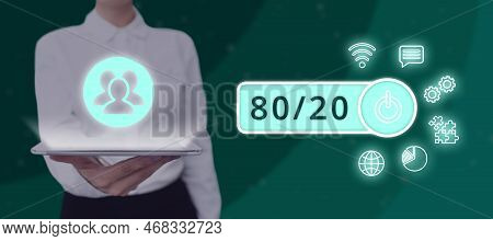 Inspiration Showing Sign 80 To 20 Percent. Pareto Principle Of Factor Sparsity Statistical Distribut