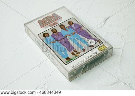Jakarta, Indonesia - January 06 , 2023 : Original Cassette Tape, Album The Visitors From The Band Ab