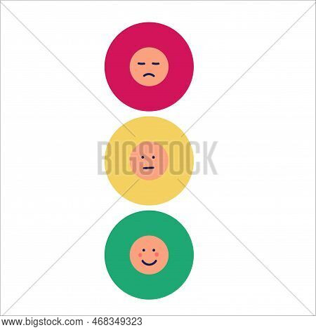 Emotional Balance Concept. Man Develops His Emotional Intelligence, Definition Of Mood. Consciousnes