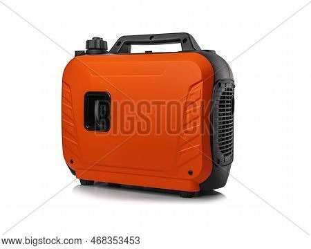 Generator. Inverter Gasoline Generator Isolated On White Background.