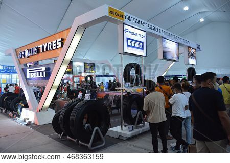 Pasay, Ph - Apr. 10 - Aeolus Tyres Booth At Manila International Auto Show On April 10, 2022 In Pasa