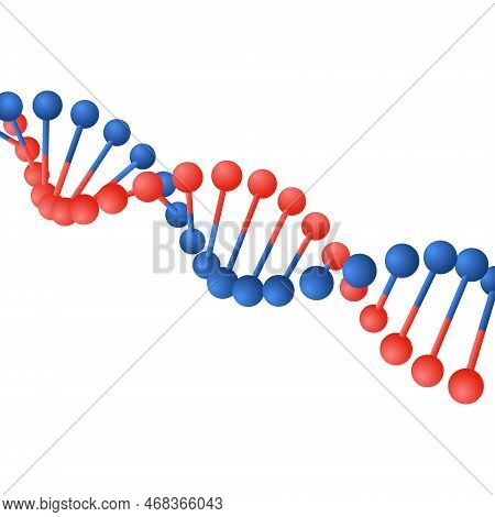 Dna Innovation Technology Concept. Abstract 3d Polygonal Wireframe Dna Molecule. Medical Science, Ge