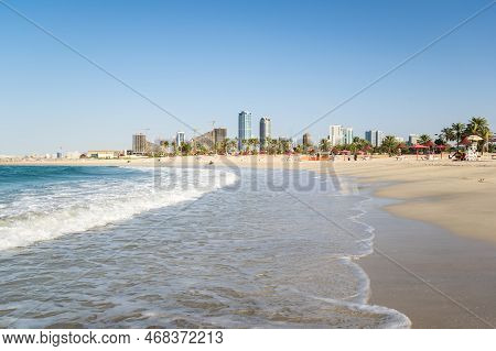View Of Al Mamzar Beach Park In Dubai, United Arab Emirates