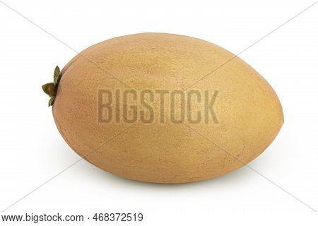 Sapodilla Isolated On White Background With Full Depth Of Field