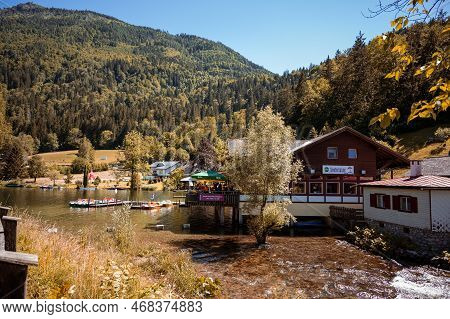 Lunz Am See, Austria - July 06 2022: Lunz Am See Is A Municipality In The District Of Scheibbs, Lowe
