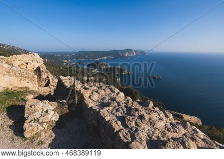 Angelokastro Castle Near Palaiokastritsa And Krini, Corfu Island, Ionian Sea, Central Corfu And Diap