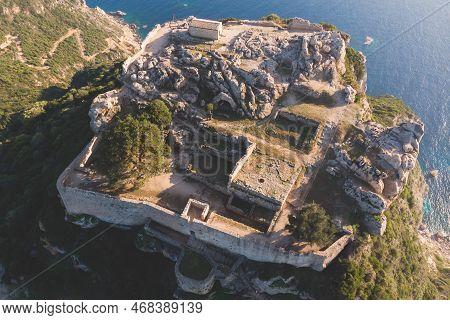 Angelokastro Castle Near Palaiokastritsa And Krini, Corfu Island, Ionian Sea, Central Corfu And Diap