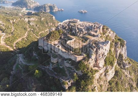Angelokastro Castle Near Palaiokastritsa And Krini, Corfu Island, Ionian Sea, Central Corfu And Diap
