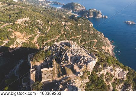 Angelokastro Castle Near Palaiokastritsa And Krini, Corfu Island, Ionian Sea, Central Corfu And Diap
