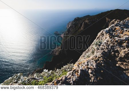 Angelokastro Castle Near Palaiokastritsa And Krini, Corfu Island, Ionian Sea, Central Corfu And Diap