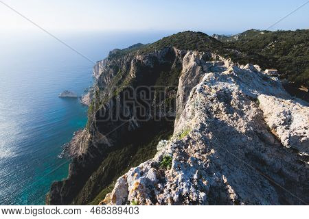 Angelokastro Castle Near Palaiokastritsa And Krini, Corfu Island, Ionian Sea, Central Corfu And Diap