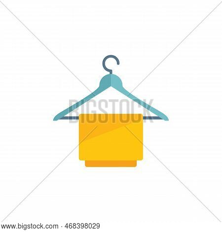 Towel Hanger Icon Flat Vector. Clothing Tailor. Sew Machine Isolated