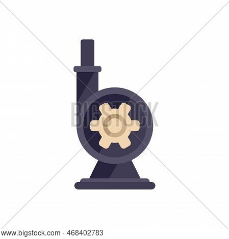 Industry Pump Icon Flat Vector. Motor System. Engine Electric Isolated