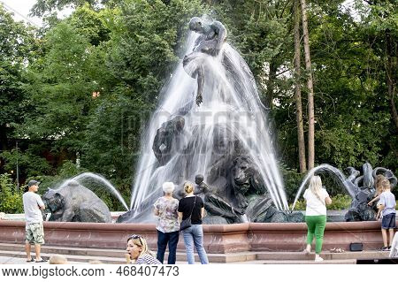 Bydgoszcz, Poland - August 10, 2022: Deluge Fountain (fontanna Potop) In Bydgoszcz City In Park Im. 