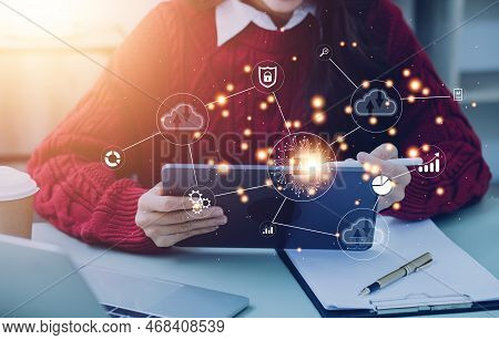 Digital Transformation Technology Strategy, Iot, Internet Of Things. Transformation Of Ideas And The