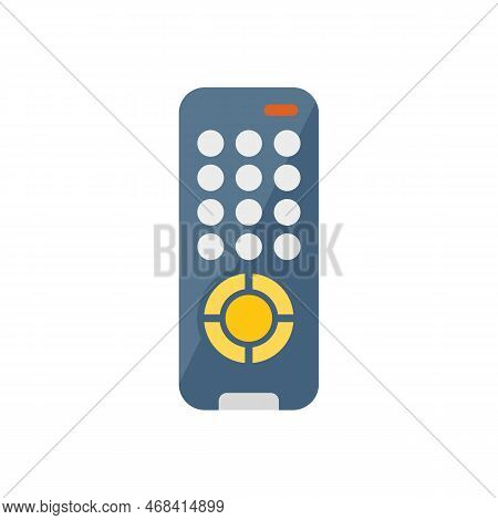 Remote Control Icon Flat Vector. Business Center. Data Tv Isolated
