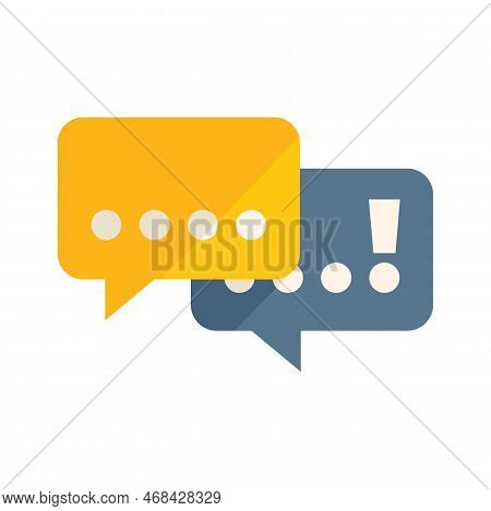 Chat Problem Solving Icon Flat Vector. Business Solution. Design Idea Isolated