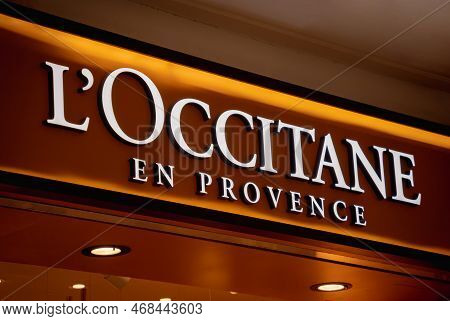 Kuala Lumpur, Malaysia - December 04, 2022: Loccitane Brand Retail Shop Logo Signboard