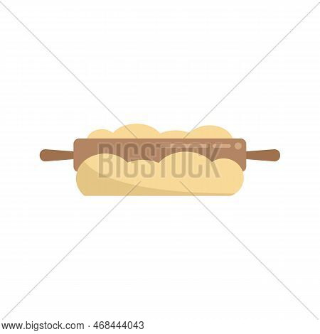Dough Roller Icon Flat Vector. Bread Flour. Roll Wheat Isolated